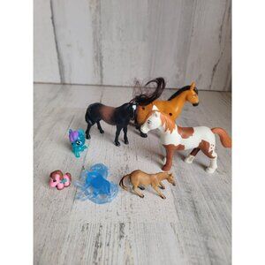 Variety play horse brown white toy set animal